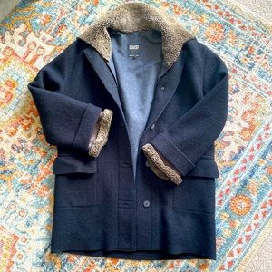 Hilary Radley Winter Jacket virgin wool shearling coat. EUC!